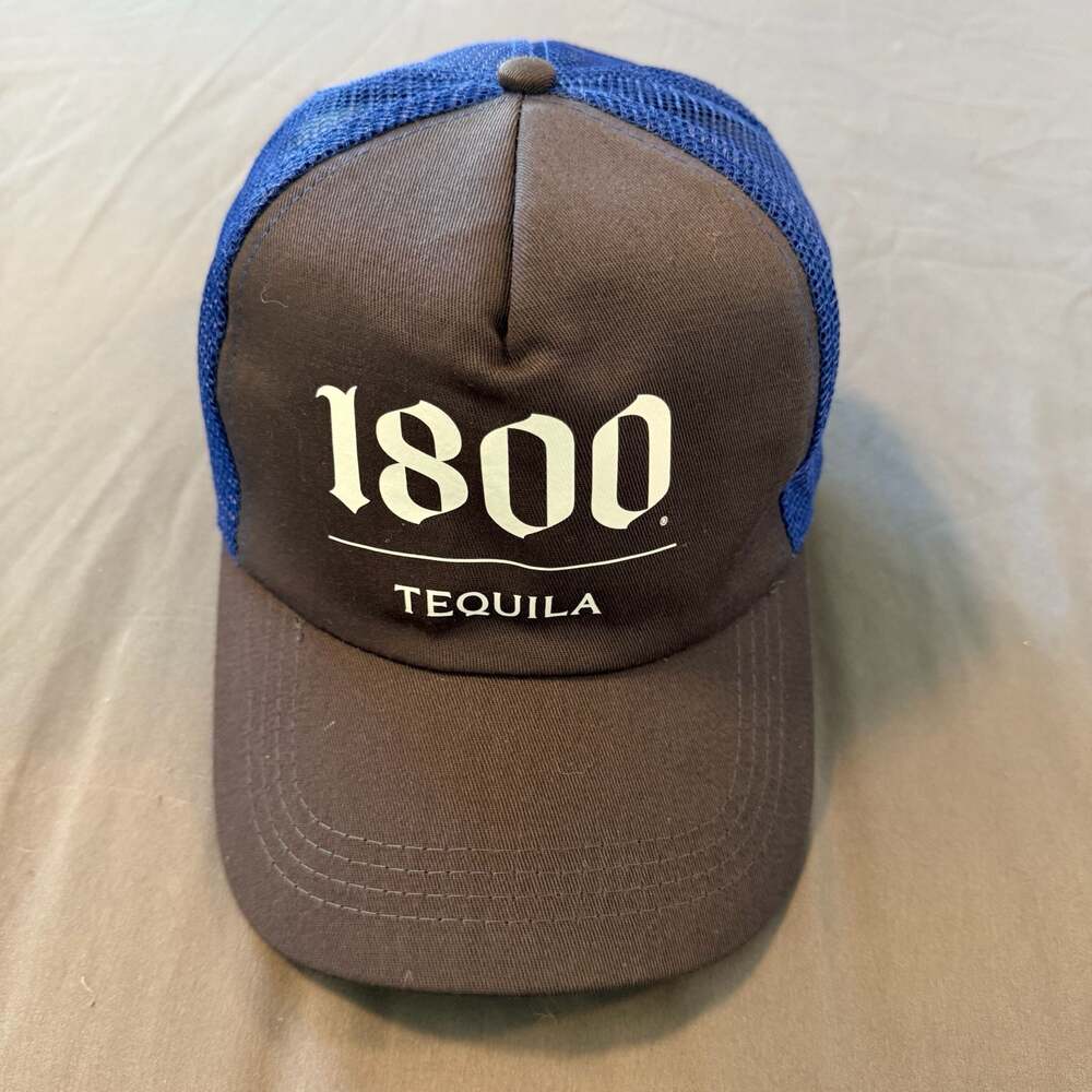 1800 Tequila Trucker Hat Cap Blue Brown